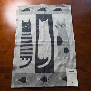 NWT Ekelund Sweden Cotton Towel Cats